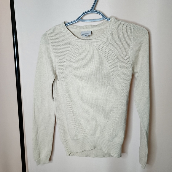 Vero Moda Cream knitted u-neck sweater XS knit cream beige color cotton - Picture 1 of 4